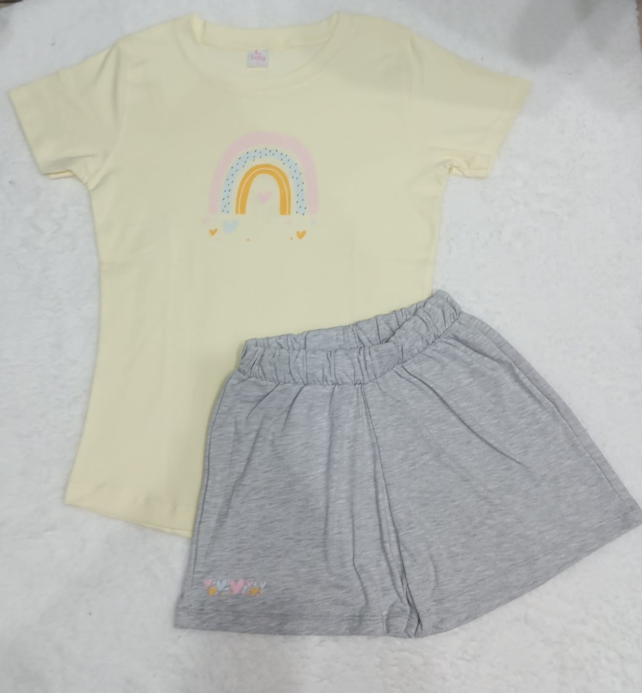 Pijama Arcoiris crema | Tutty Store