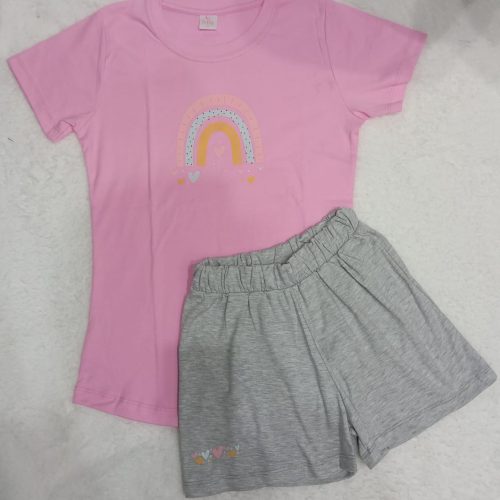 Pijama Arcoiris rosa plomo | Tutty Store