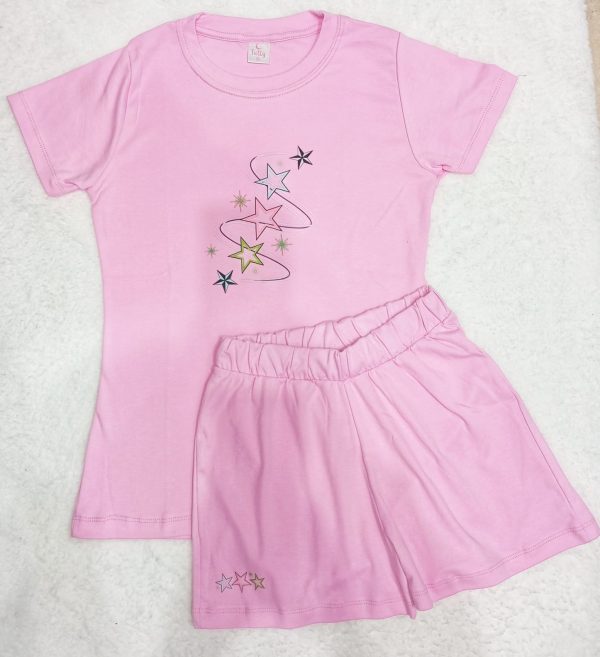 Pijama Estrellas rosa entero | Tutty Store