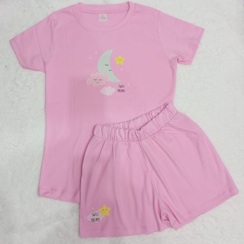 Pijama Luna rosado entero | Tutty Store