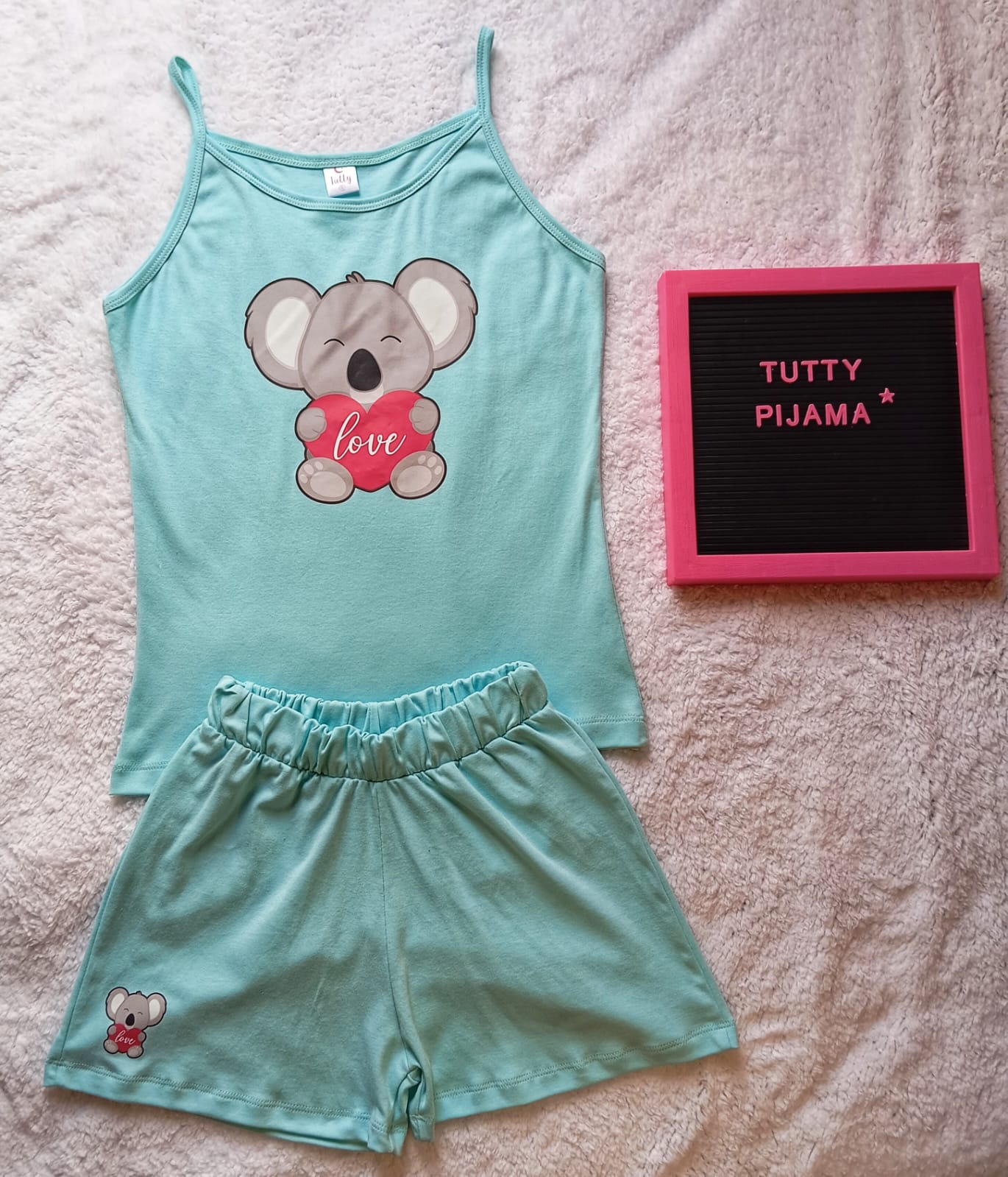 Pijama bividi osito aqua | Tutty Store