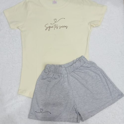 Pijama sigue tus sueños crema | Tutty Store