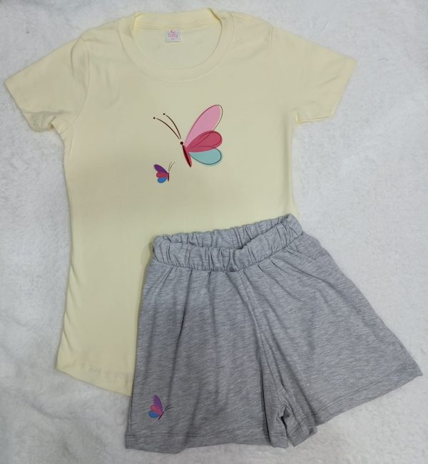 pijama mariposa crema | Tutty Store